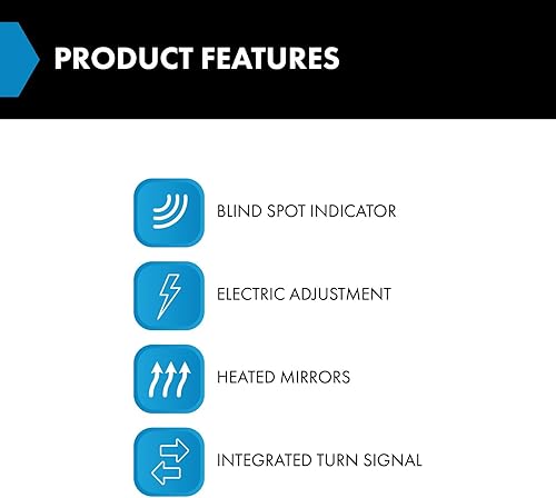 Miniatura 9 de TRQ Espejo izquierdo sin calor con retrovisor lateral del conductor compatible con Ford Mustang FO1320451 2013-2014