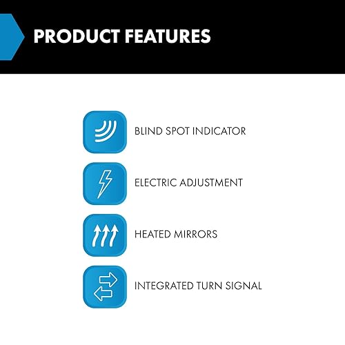 Miniatura 4 de TRQ Espejo derecho con calor, con indicador de punto ciego lado del pasajero Compatible con 16-21 CX-3 MA1321217