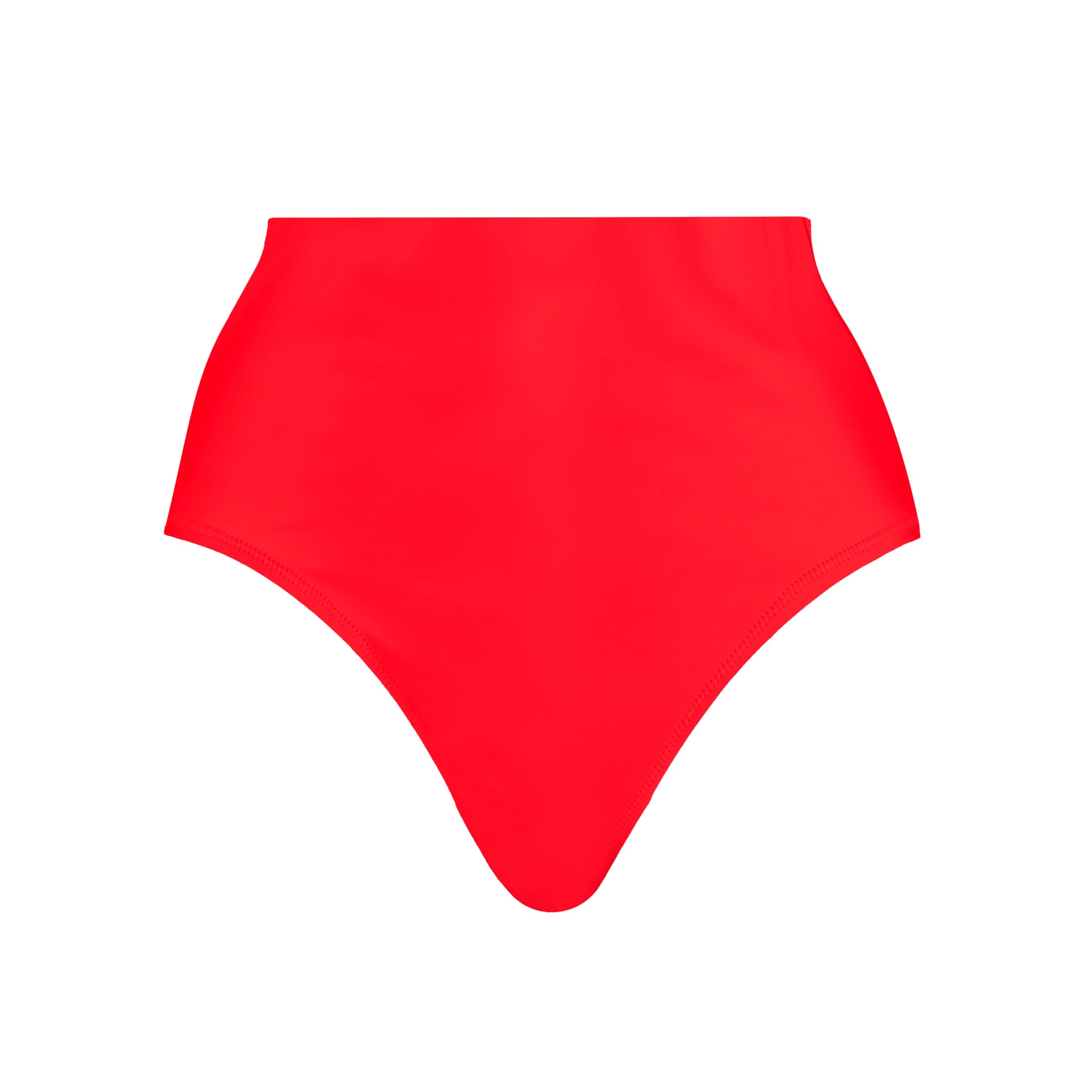 Puma Women's High Waist Brief Bikini Bottoms, red, M