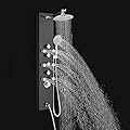 ROVOGO Shower Panel Tower System - Use 4 Functions Simultaneously: Rain Shower, Handheld, Body Jets and Tub Spout, 304 Stainless Steel Shower Column, Black
