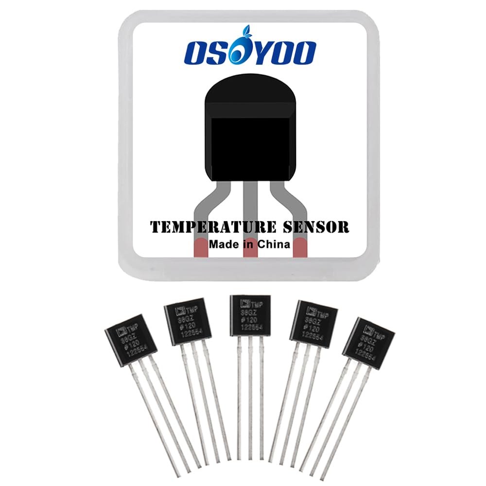 10x TMP36 Temperature Sensors Low Voltage Low self-Heating Precision Linear Analog Output for Arduino Raspberry Pi
