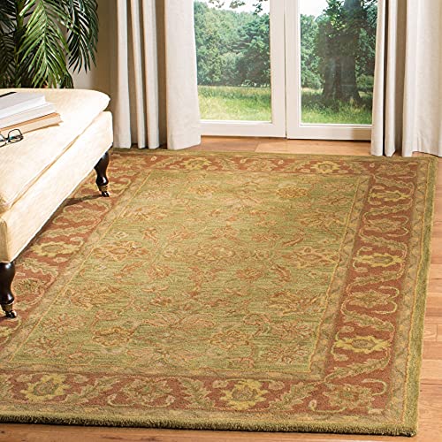 Safavieh Golden Jaipur Collection 4' X 6' Green / Rust Gj250A Handmade Traditional Premium Wool Area Rug #TOP18