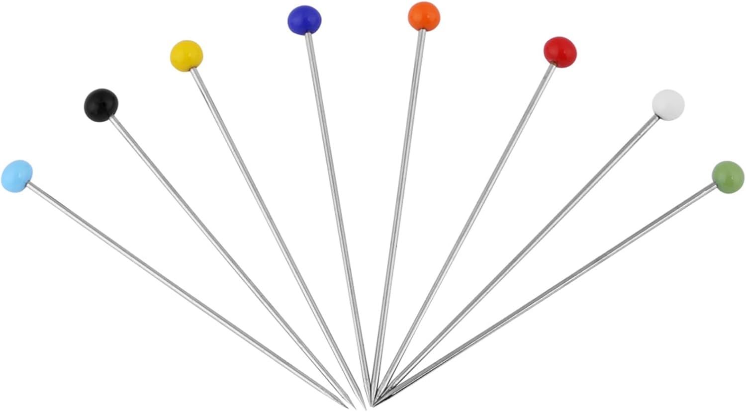 800/1000Pcs Sewing Pins 30Mm Multicolor Glass Ball Head Straight Pins Dressmaking Needles 8/10 Colors with Plastic Box Packaging Wide Range of Application (8 Colors)