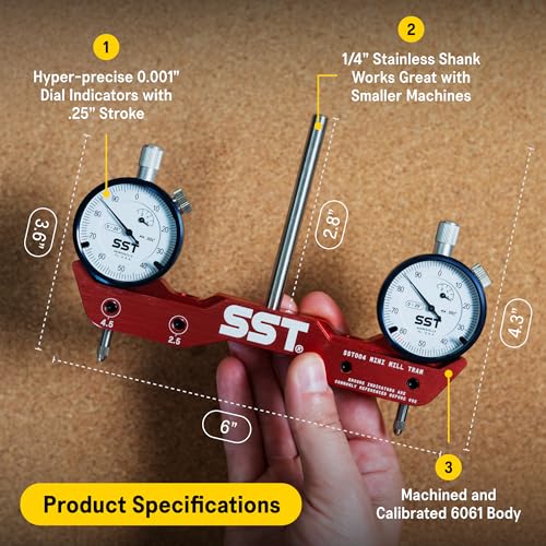 image for Stupid Simple Tools SST - Mini Mill & Lathe Tramming System - Tram, Al