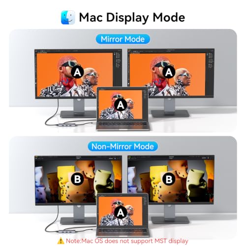 Image of USB C Docking Station Dual HDMI Monitor 4K 60 Hz USB C to Dual HDMI Adapter