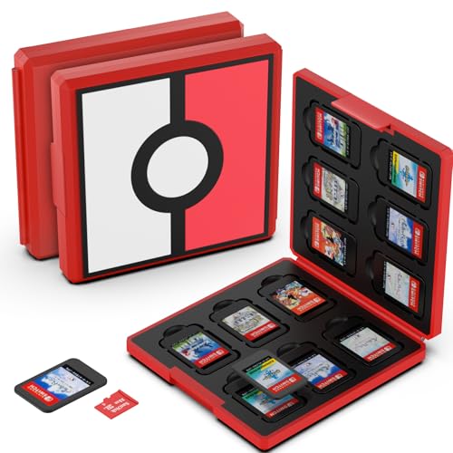 GeeRic 12 Q[J[h [{bNX XCb` Ή \tgP[X 12Micro SD [J[h [ Switch/Switch Lite/Switch OLED fΉ RpNg ^ y ho ^ h~