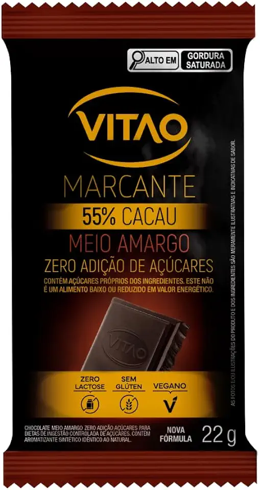 Chocolate Meio Amargo Zero Açúcar