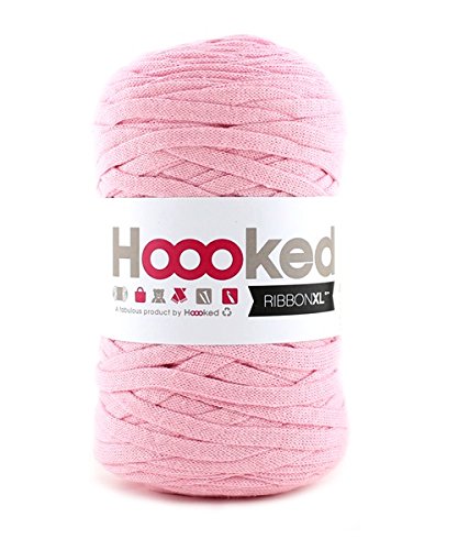 Hoooked Ribbon XL Tejpgarn, många färger att välja mellan rosa