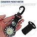 Sports Pocket Watch: Multifunction Clip-on Watch with Compass, Nylon Strap, Ideal for Hiking, Backpacking, Outdoor Activities