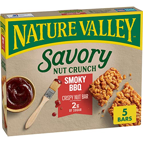Image of Nature Valley Savory Nut Crunch Bars, Smoky BBQ, 0.89 oz, 5 bars