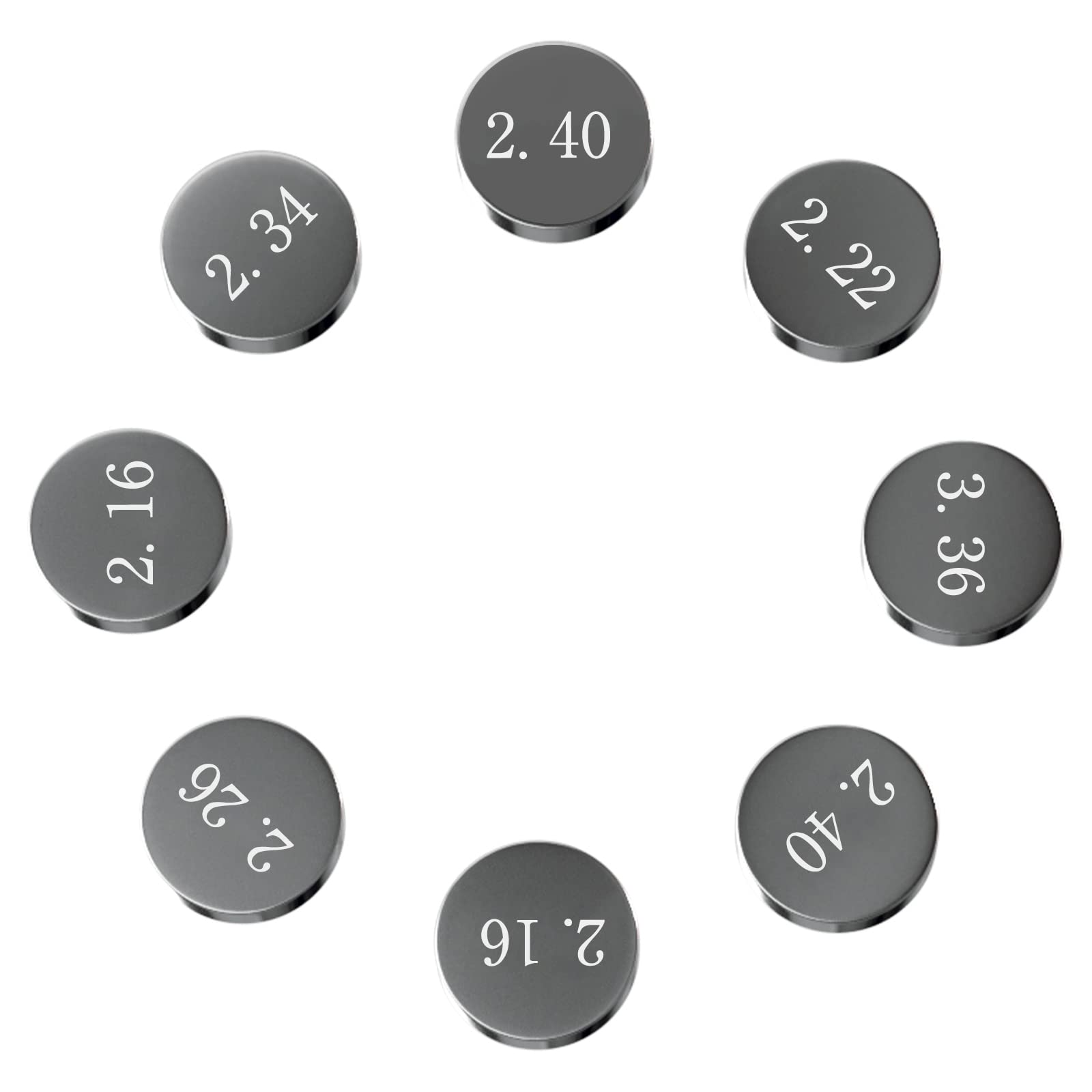 Road Passion 8.85mm Ventil Shim Ventileinstellplättchen Kit 1.72mm-2.60mm 90 PCS Kompatibel für FE 250 2014-2019 FE 350 2014-2020 FE 450 2016-2019 FE 501 2014-2020
