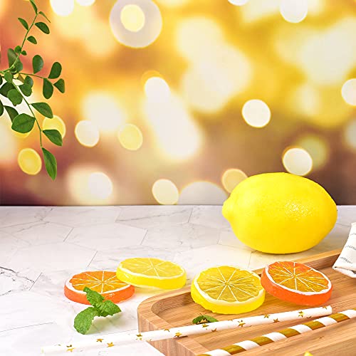 Hagao Fake Orange Slice Artificial Fruit Highly Simulation Lifelike Model For Home Party Decoration Orange 10 Pcs #TOP5