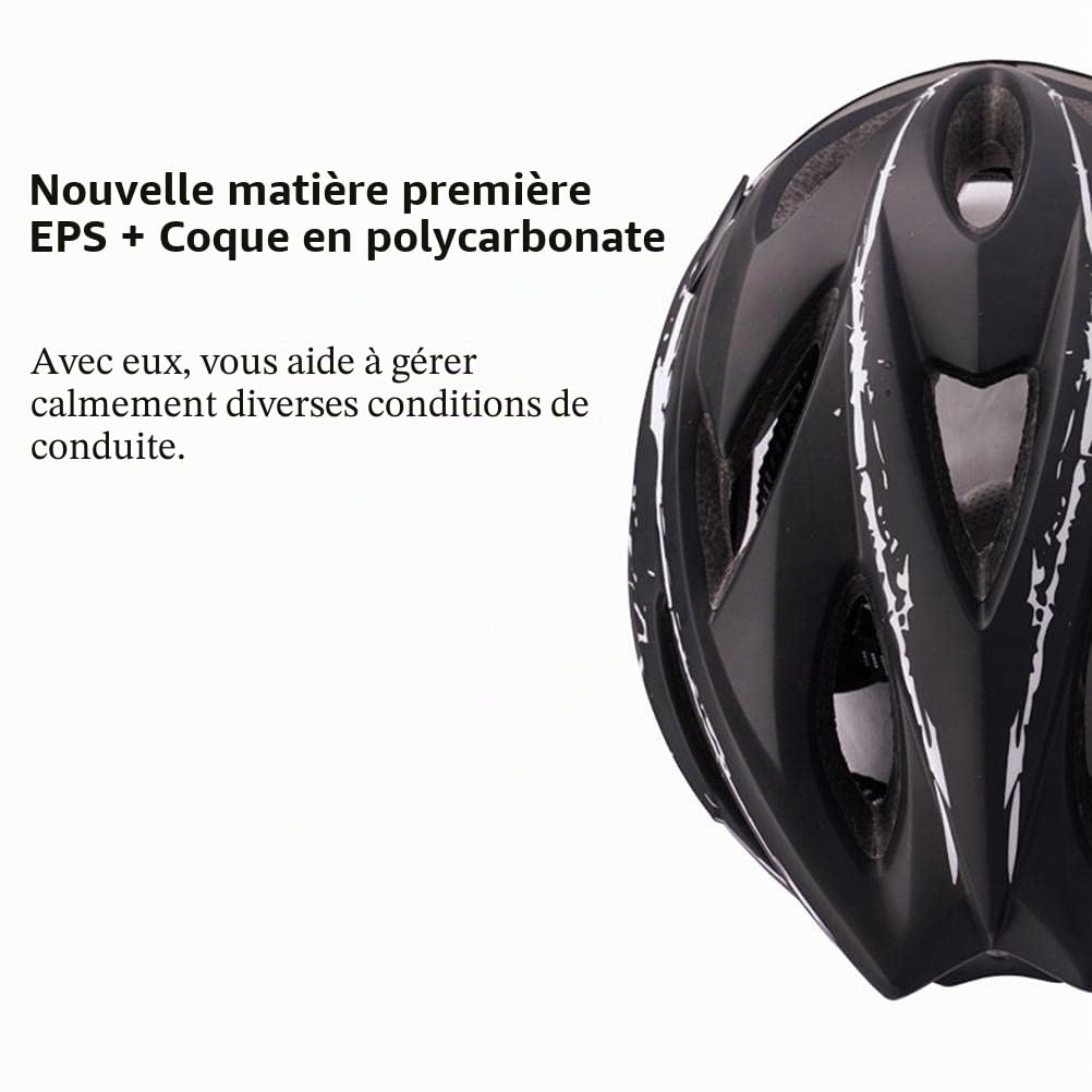 Casque de cyclisme pour adulte homme femme casque de protection avec visière magnétique