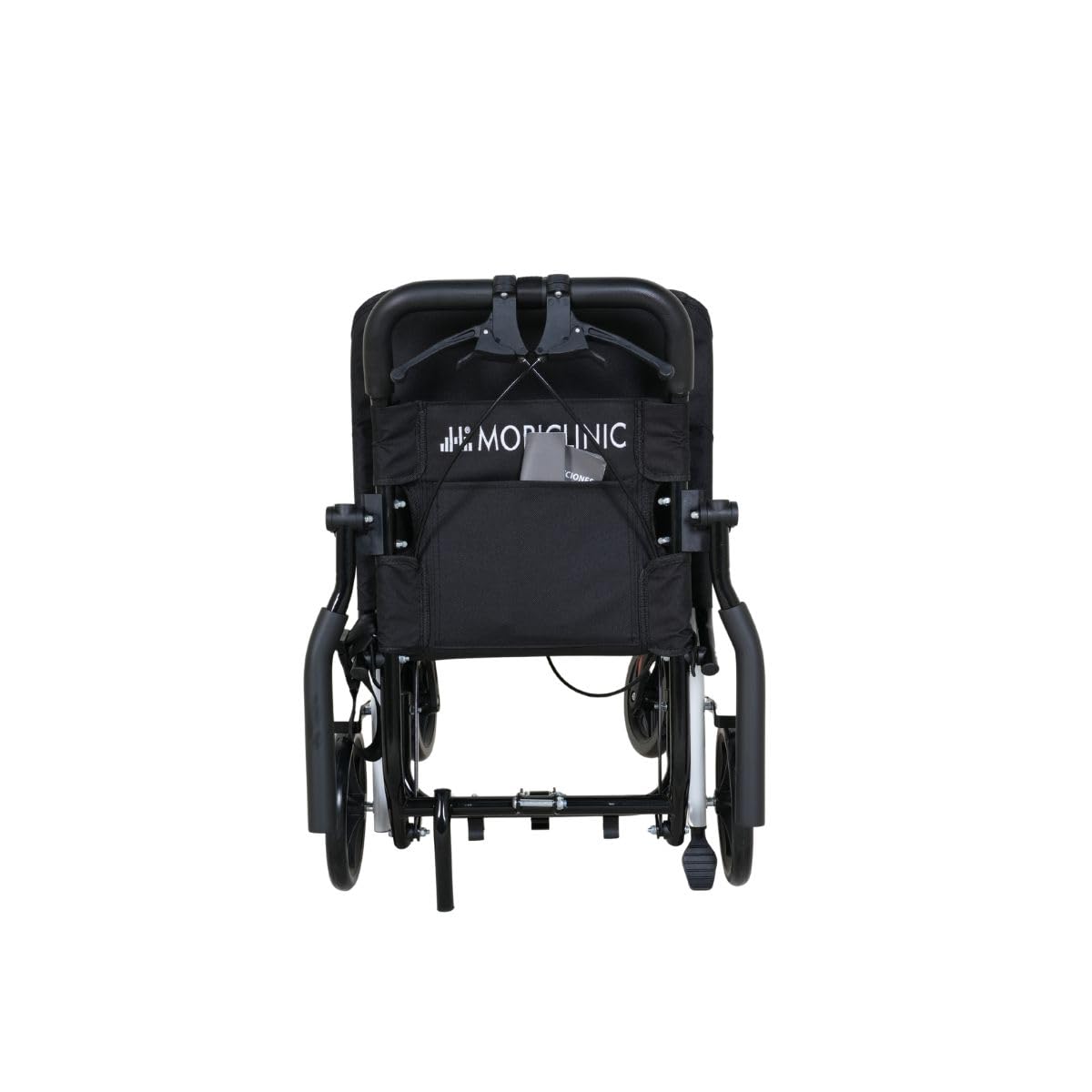 Mobiclinic®, Silla de Ruedas de Tránsito, Plegable, Trayectos Cortos | Asiento 40 cm, Sistema de Freno con Bloqueo, Reposabrazos y Reposapiés Abatibles, Ligera, Hasta 100kg, Acero, Venus
