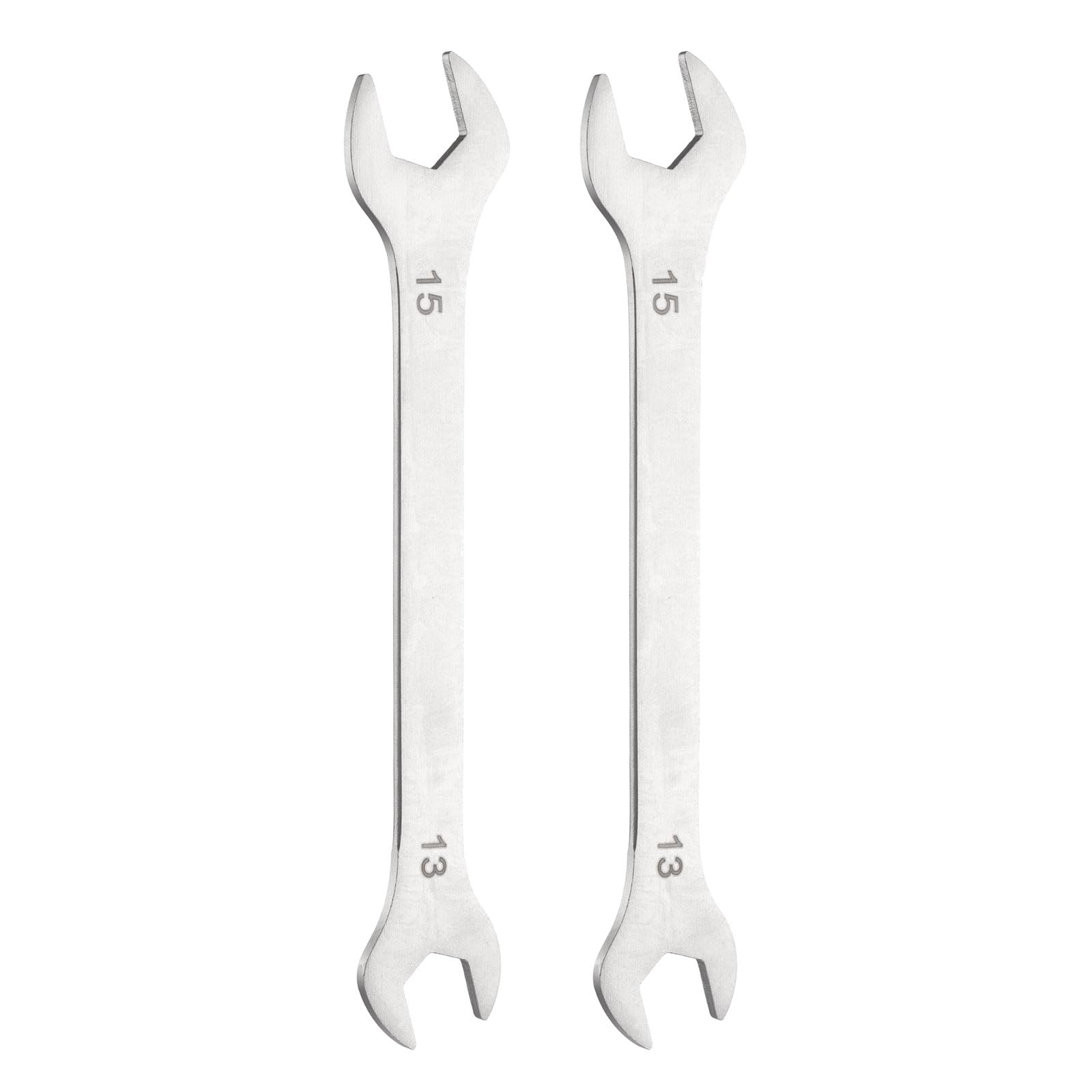 sourcing map 2pcs Super Thin Open End Wrench 13x15mm Metric Lightweight U-Shaped Spanner Double End Wrenches for Automotive Repair Furniture Assembly, Gray