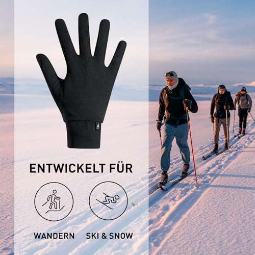 Odlo Sporthandschuhe Herren Damen Active Warm I Unterziehhandschuhe I Ski Handschuhe