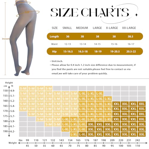 Image of Fleece Lined Tights Women,Warm Pantyhose leggings Women,Fake Translucent Thermal Tights for Winter