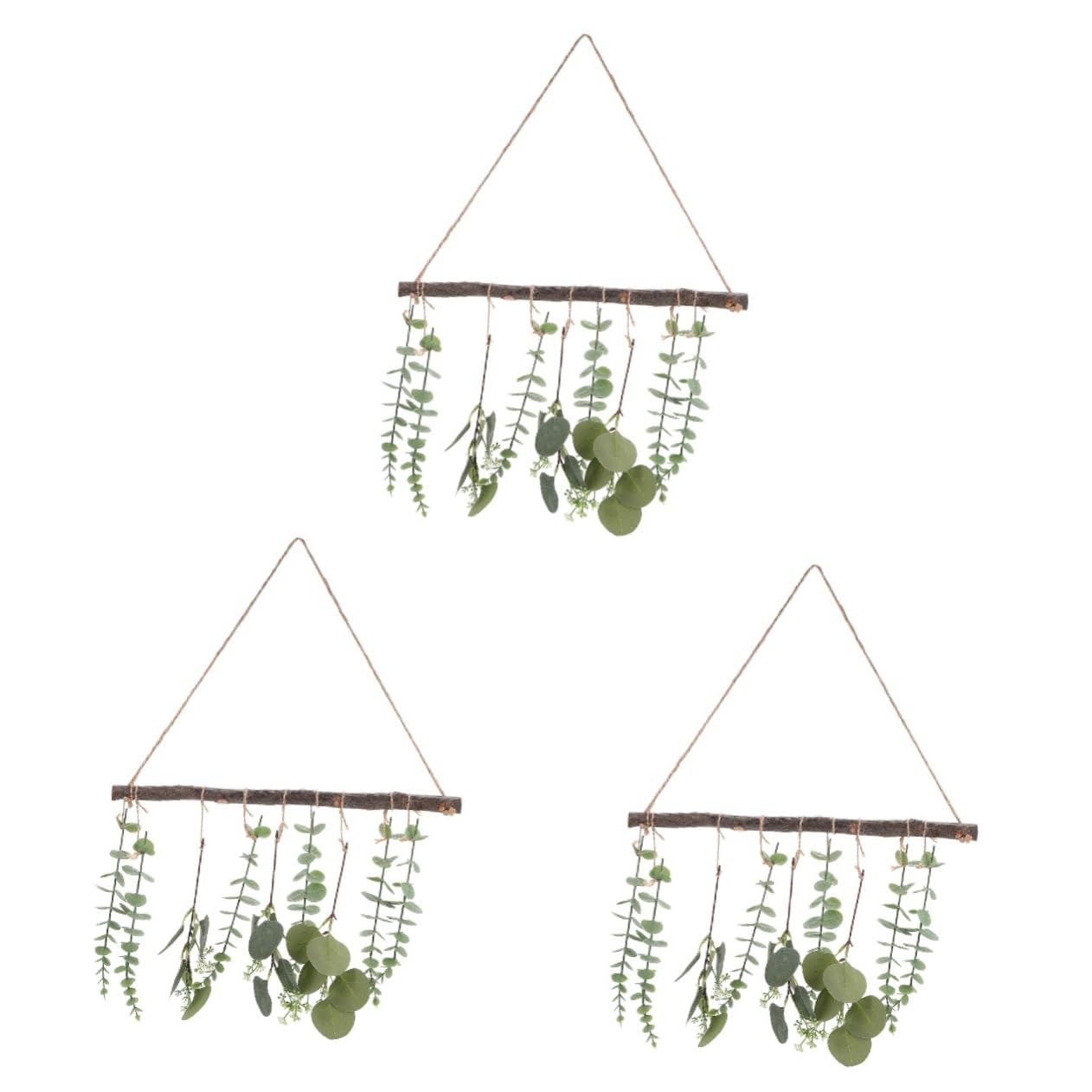 STOBAZA 3stücke Simulierte Eukalyptusblätter Hängedekoration Für Realistische Grüne Pflanzen Für Boho Stil Für Wohn Und Badezimmerdekoration