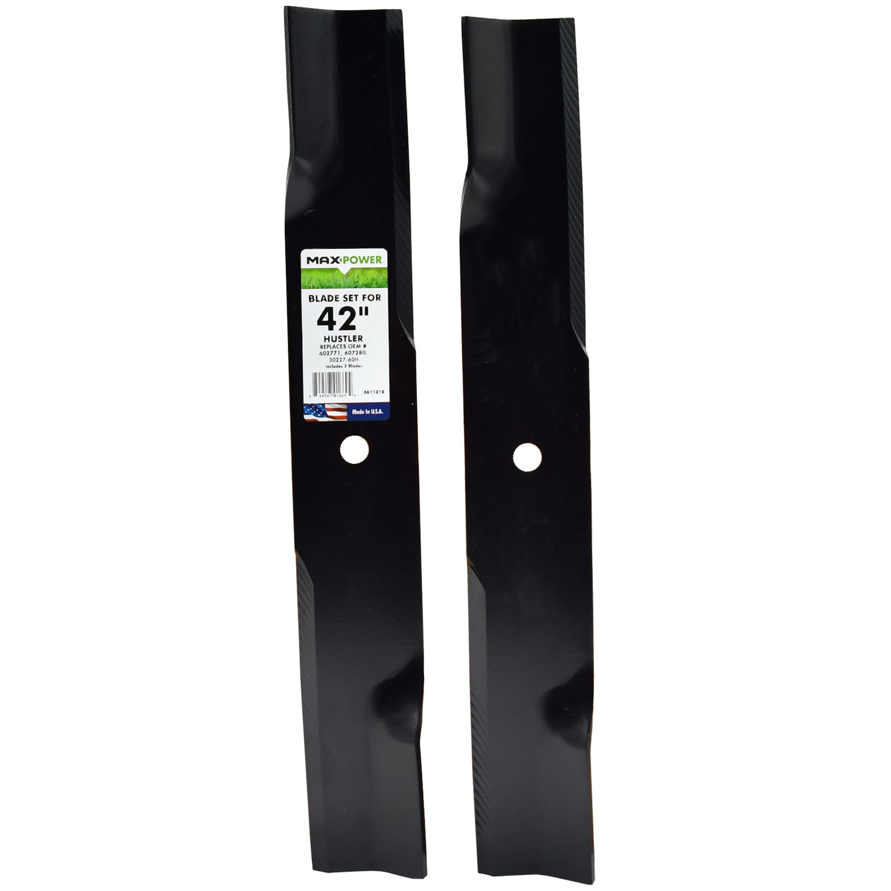 Maxpower 561131B 3 Many - Juego de Cuchillas para cortacésped de 60 Pulgadas, Color Negro