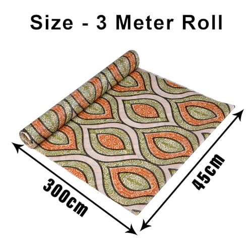 Image of Urbane Home Shelf Liner | Kitchen Cabinet Shelf Protector | Kitchen Liners for Cabinets and Drawers | Drawer Liner Mat | Zig Zag Gripper Shelf Liner Roll | Cabinet Mat | 3 MTR | Green