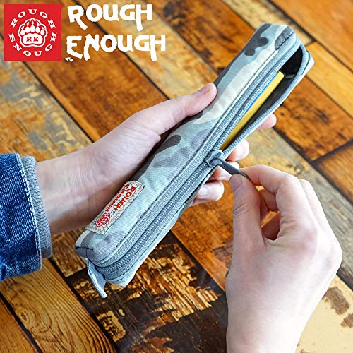 Rough Enough Slim Cute Cool Japanese Small Pencil Case Pouch Pen Holder Organizer Bag with Zipper for Teens Girls Boy Kids Adults School Student Stationery Art Paint Supplies Office Desk Accessories - Thumbnail 5