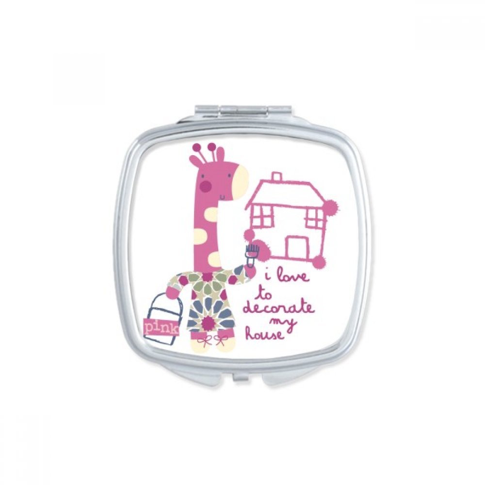 Miroir portable mignon éléphant bleu petit cadeau original