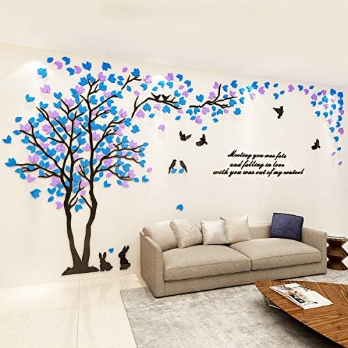 ViviLinen 3D Wall Stickers Tree of Memory and Love DIY Acrylic Wall Decal Home Decor Art Oversized