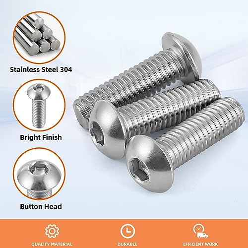Mewudecor BHSS51618.34-20 5/16-18 X 3/4 Inch Button Head Socket Cap Screws thumb #3