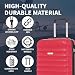 FLYMAX 55x35x20 4 Wheel Super Lightweight Cabin Luggage Suitcase Hand Carry on Case Flight Travel Bags Approved On Board Fits Easyjet Ryanair Jet 2 2.5kg Red 35L