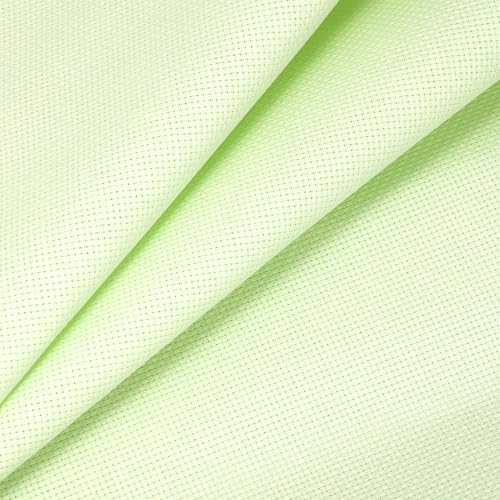 Image of Caydo Large Aida Cloth, 14 Count Light Green Cross Stitch Fabric for Craft Embroidery, Handmade Needlework, DIY Handicrafts(28x19 inch)
