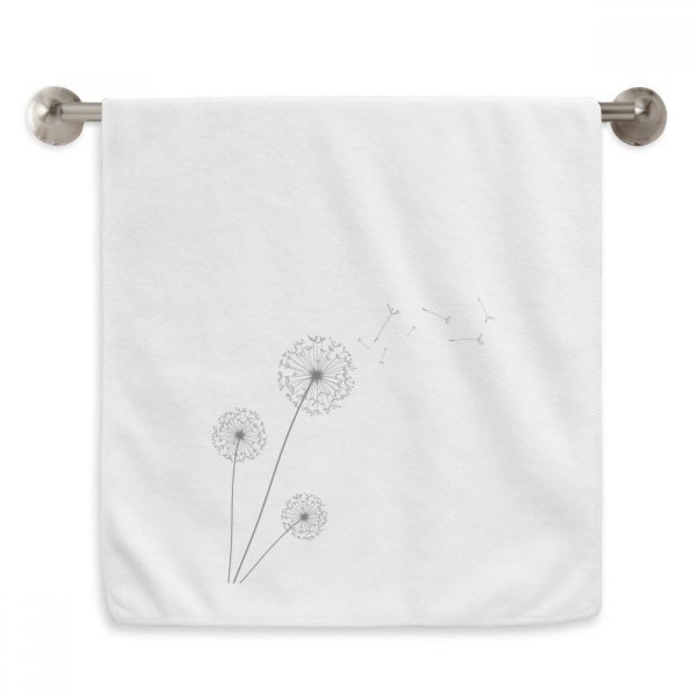 Serviette de toilette pissenlit anti irritation pour peaux sensibles blanche