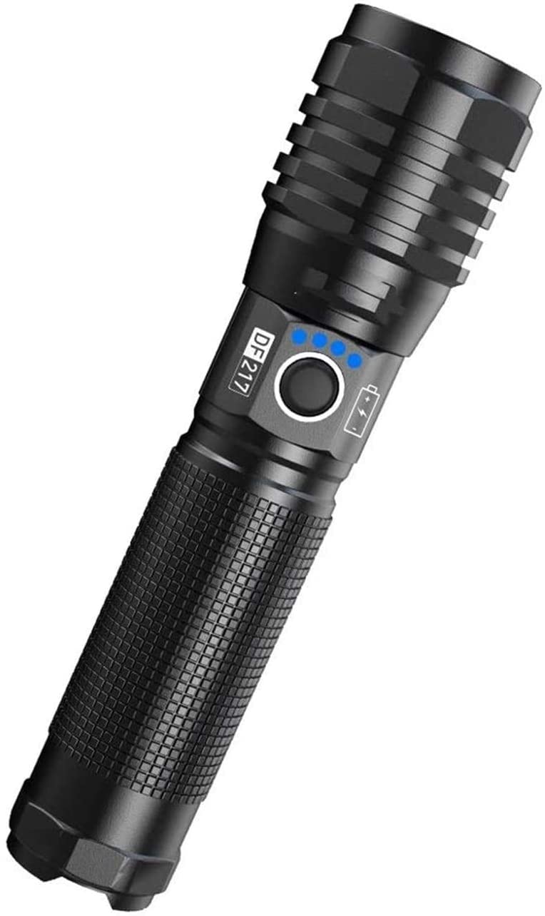 DIRIGIÓ Linterna, luz de Lumen Alta con 5 Modos, zoomable y Resistente al Agua, Mejores linternas for Acampar, Caminar por Perros y Emergencia