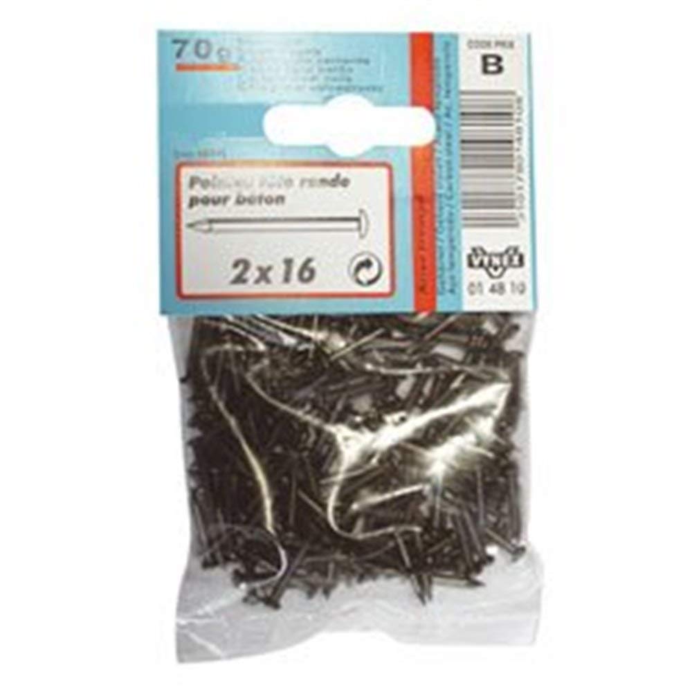 Pointe TR béton VYNEX haute résistance acier trempé 2x30 boîte de 80g