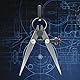 KooingTech Federzirkel, Anreißzirkel, Zirkel Leder Craft Compass Einstellbare Federkompass-Teiler Leder Line Marking Tools