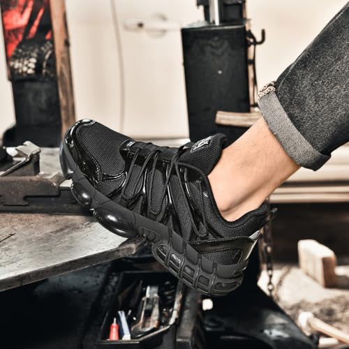 Image of Steel Toe Shoes for Men Women Composite Toe Safety Shoes | Wide,Indestructible,Lightweight,Comfortable Tennis sneakers