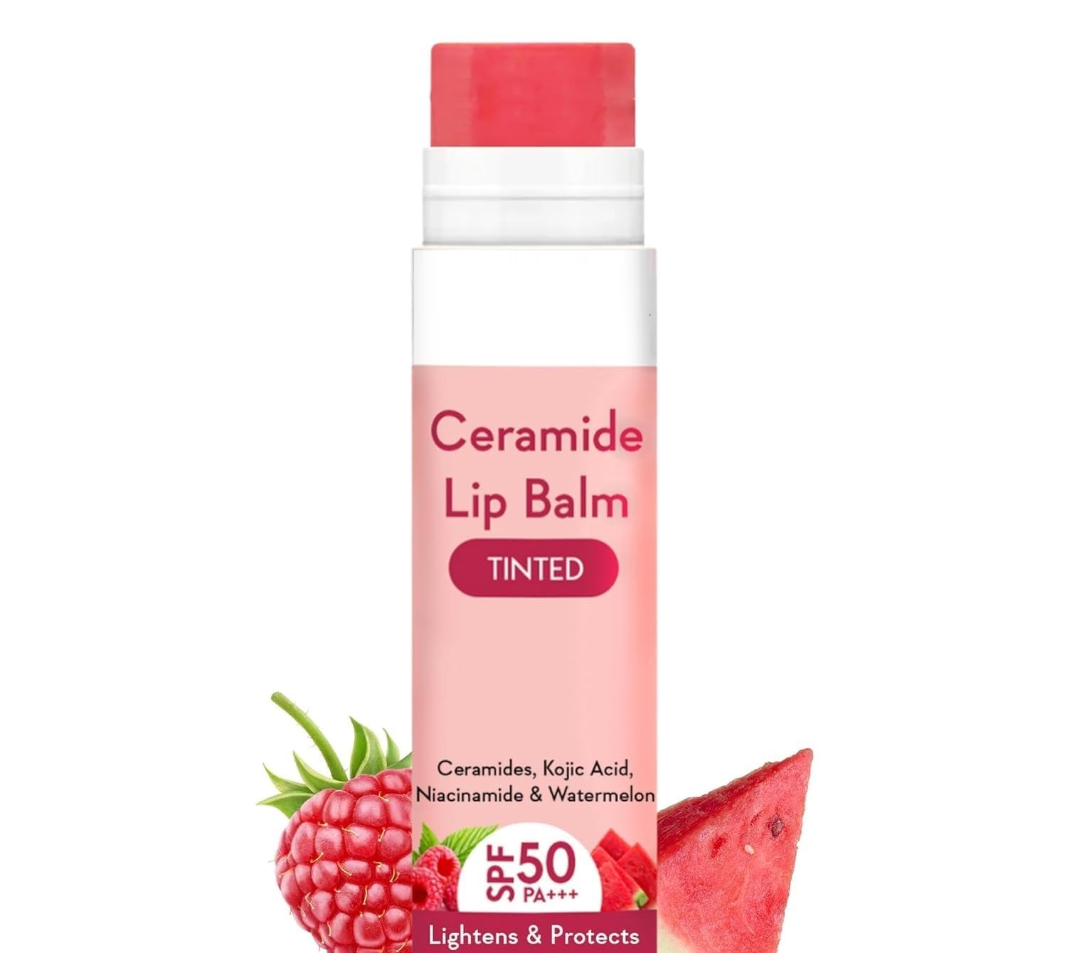 Tinted Lip Balm with SPF 50 PA ++ - Lip Brightening Balm for Dark Lips lip balm for Women 5g