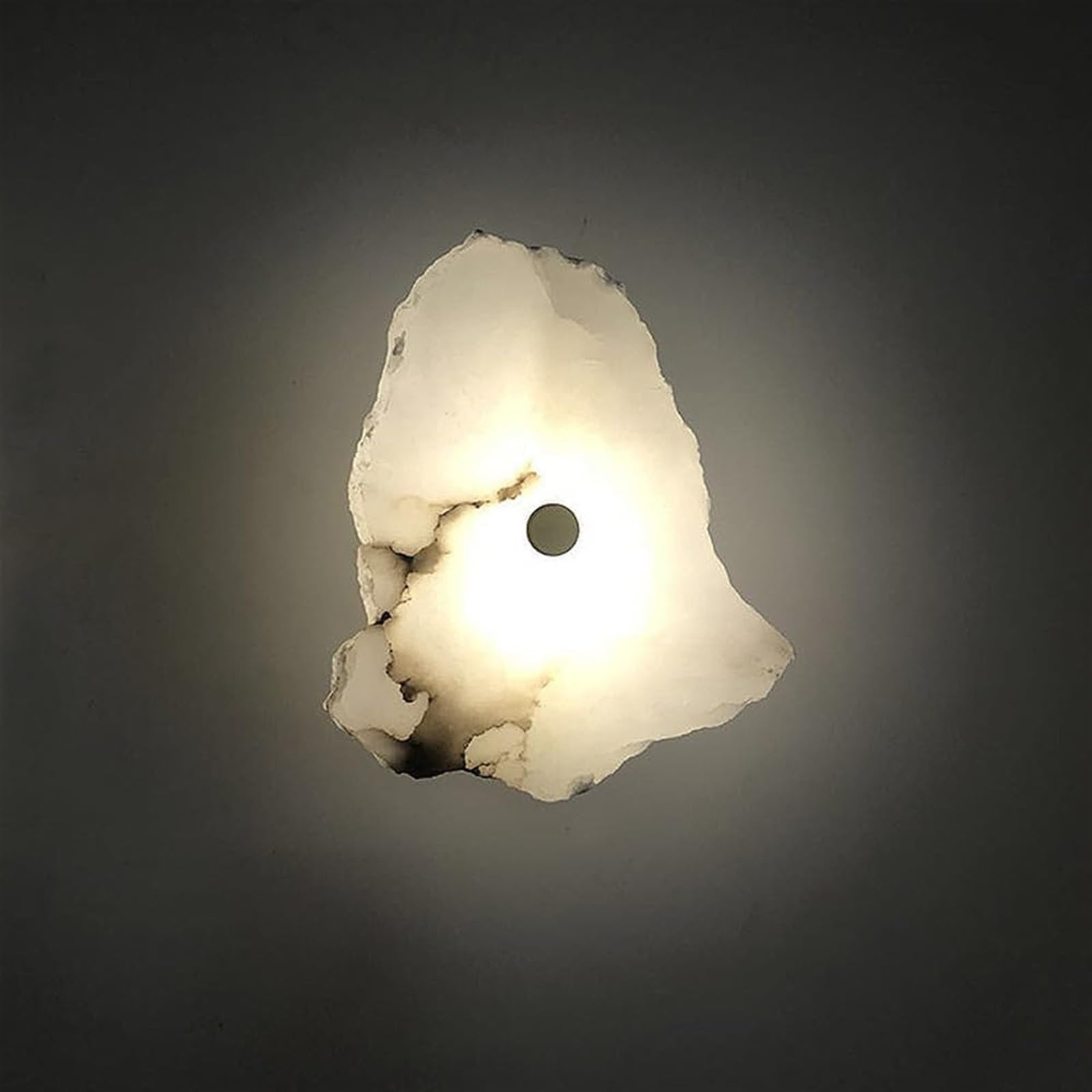 HCZKIUJY Marble Wall Sconce Natural Stone White Glass Wall Light Indoor Long Linear Bedside Wall Mounted Lamp,Lighting Wall Sconce(1light)