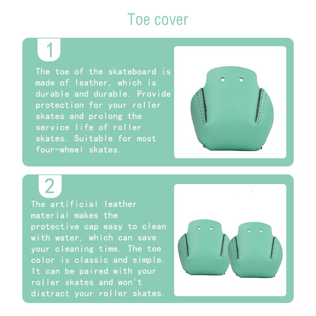Lot de 10 protections d'orteils pour patins à roulettes, sports de plein air, patinage, exercice, accessoires pour enfants et adultes, vert