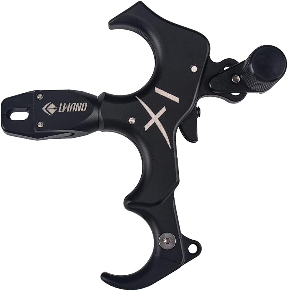 3 or 4 Fingers Available Archery Release Aids, 360 Degree Rotate Clamp Compound Bow Release