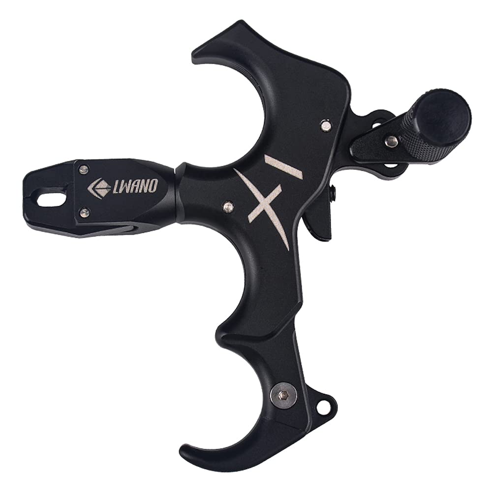 3 or 4 Fingers Available Archery Release Aids, 360 Degree Rotate Clamp Compound Bow Release