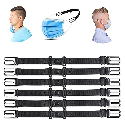 6er Pack Maskenhalter,Maskenhalterung Hinterkopf,Maskenhalterung für Ohrenentlastung,Elastische Maskenband,Rutschfeste Maskenverlängerung,Masken Halter für ffp2 Masken,Orenschoner,Maskenhaken Cover