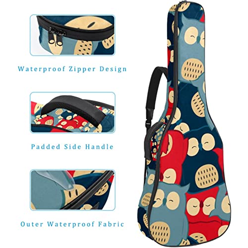 Housse de transport rembourrée en tissu Oxford imperméable avec bandoulière réglable Motif hibou - Les Beatles, Paul McCartney, John Lennon, RIngo Starr, George Harrison Housse de transport rembourrée en tissu Oxford imperméable avec bandoulière réglable Motif hibou – Image 5