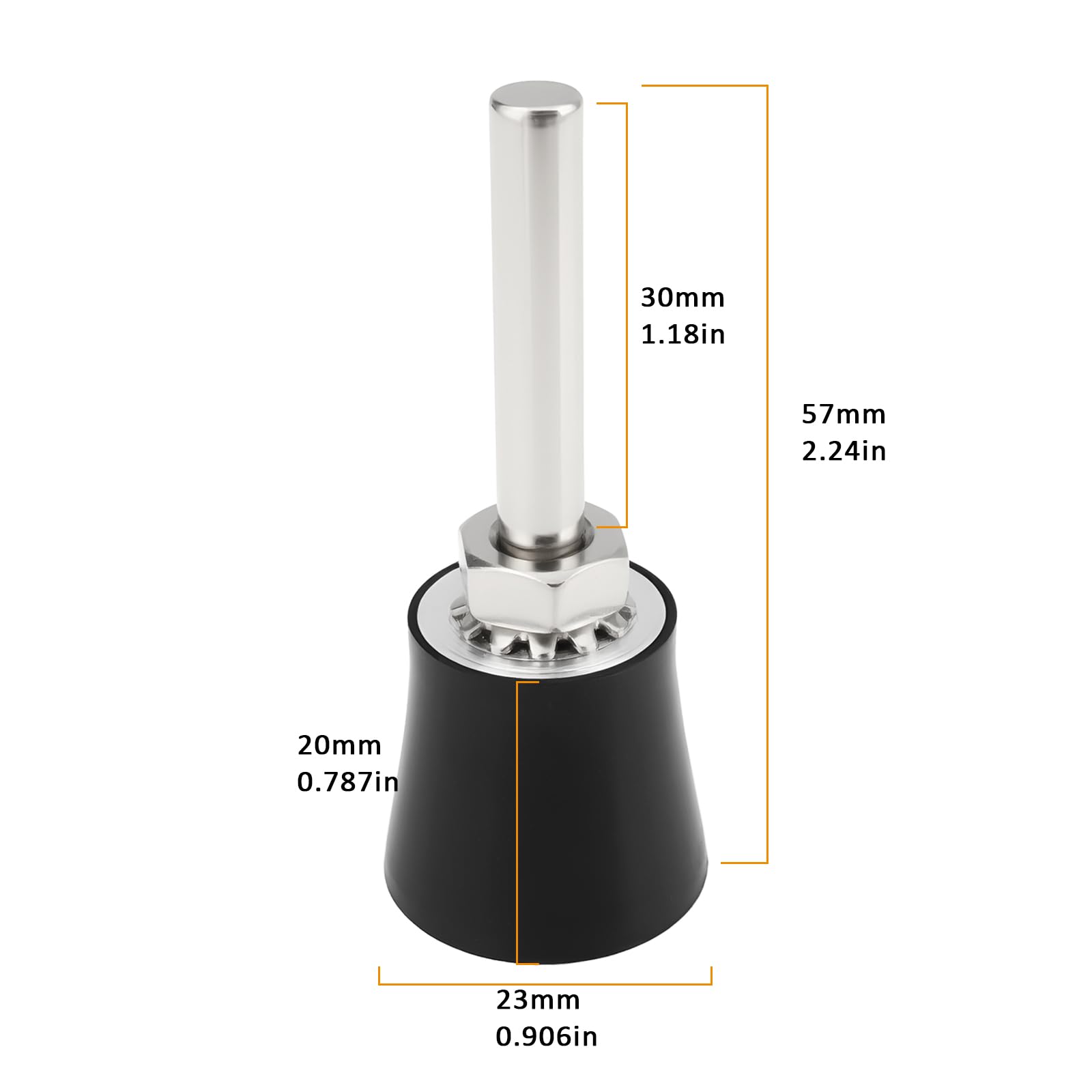 Briny River 4Pcs 6mm CD Turn Lock Tray Kni-fe Handle Compatible with 3M Ro-loc 20x30x57mm Black - Image 4