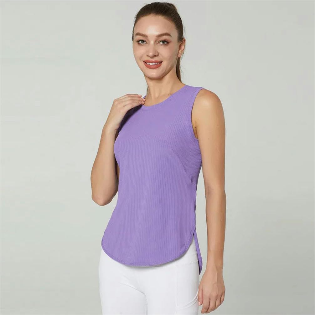 JXQXHCFS Camicia da palestra da donna ad asciugatura rapida camicie sportive per la schiena Top da palestra da donna senza maniche maglietta sportiva