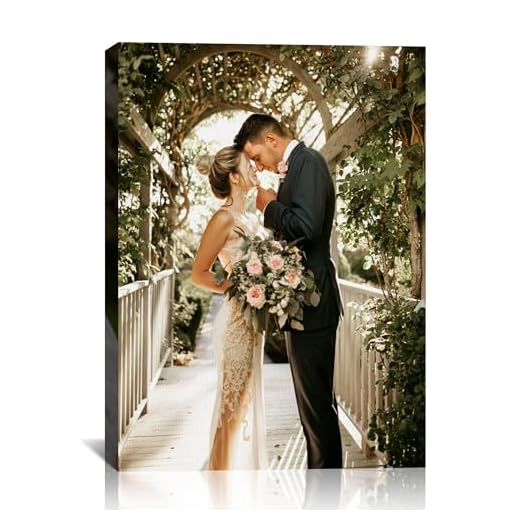 Custom Canvas Prints With Your Photos Personalized Framed Canvas Print Wall Art Home Decor Customized Canvas Picture Gifts for Couple Boyfriend Girlfriend Pet Dog Baby Family Mom Dad | 16x20 inches