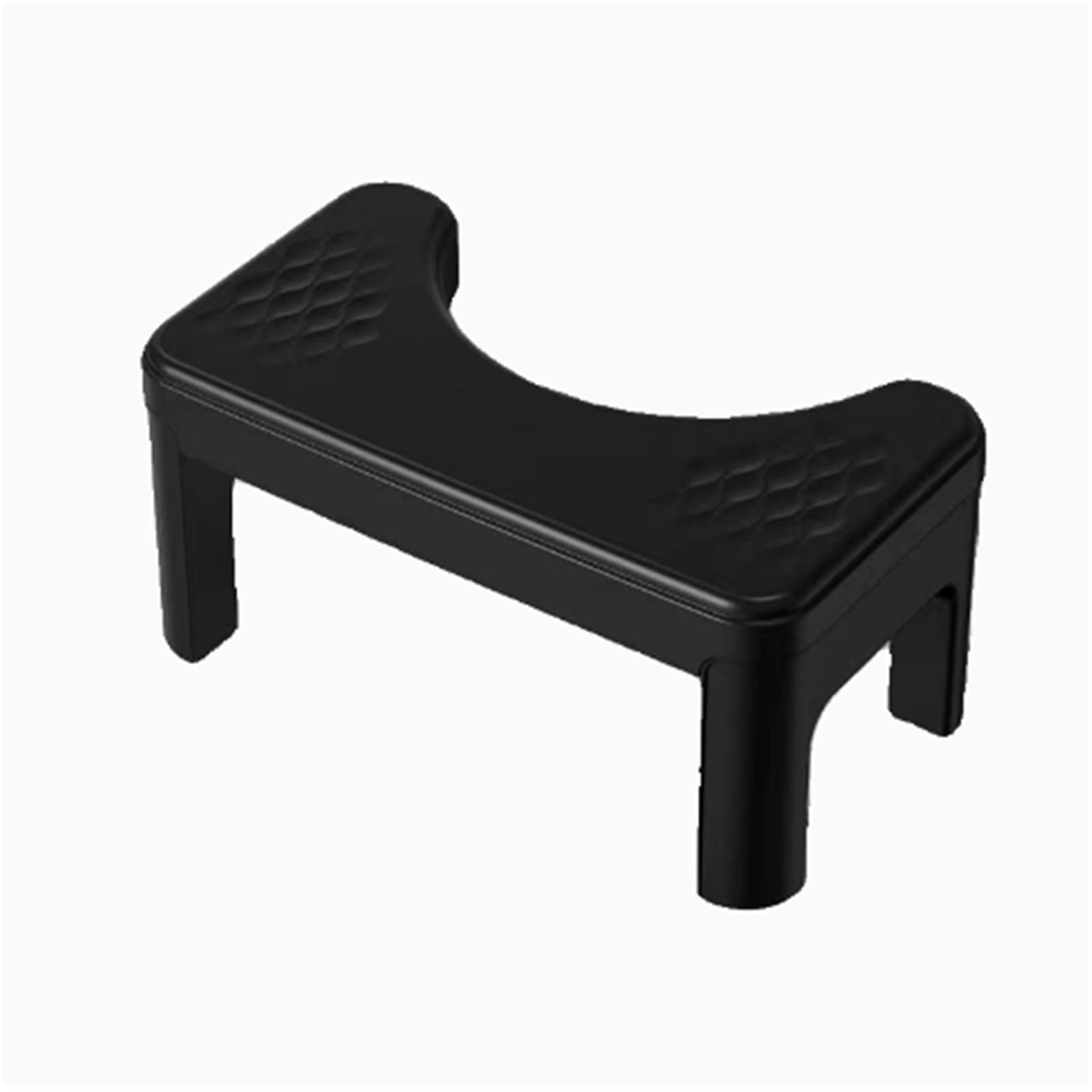 Mehrzweck-Fußhocker, Töpfchenhocker for Kacken, Kunststoffe, Badezimmer-Fußstützenhocker, einfache Aufbewahrung, Rutschfester Toilettenhocker for Erwachsene, Tragfähigkeit 300 Pfund(Black)