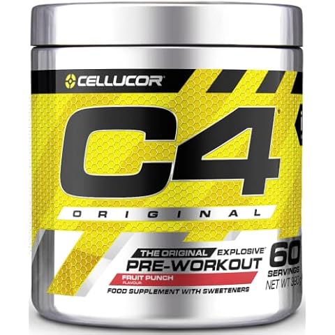 C4 Original Beta Alanine Sports Nutrition Bulk Pre Workout Powder for Men & Women | Best Pre-Workout Energy Drink Supplements | Creatine Monohydrate | Fruit Punch | 60 Servings Cover