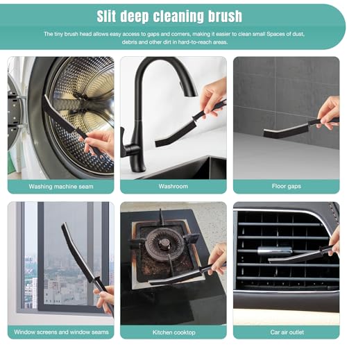 Image of 7pcs Hard Bristle Crevice Cleaning Brush Multifunctional Gap Scrub Cleaner Tool for Household Use, Kitchen Sink, Bathroom, Toilet Dead Corners, Window, Vehicle, Grout, Clean Tight Spaces