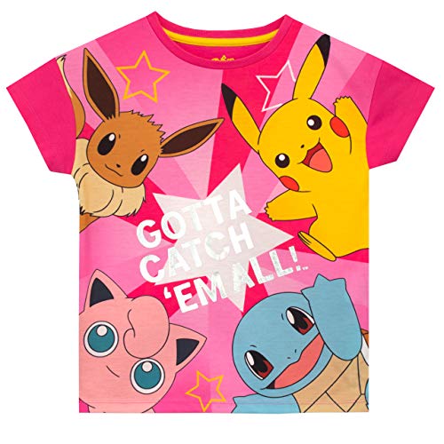 Pokemon Pajamas | Pikachu Pajamas | Eevee Girls Pajama Set | Short Sleeve PJs Set | Sizes 6 To 144