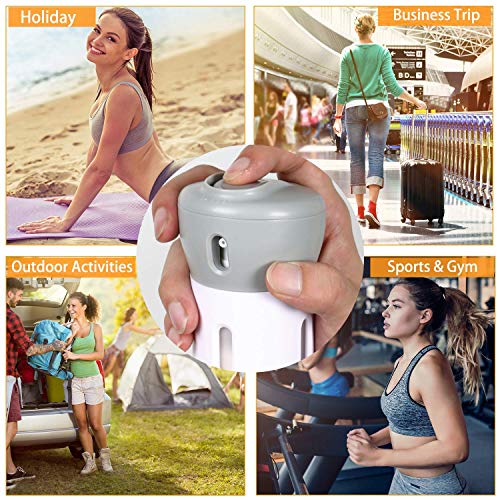 Image of 4 in 1 Travel Bottle Dispenser | Refillable Leak Proof | Toiletries Cosmetic Liquid Lotion Container | Includes Four 40 mL Containers for Shampoo, Lotions, Skincare, Makeup Products